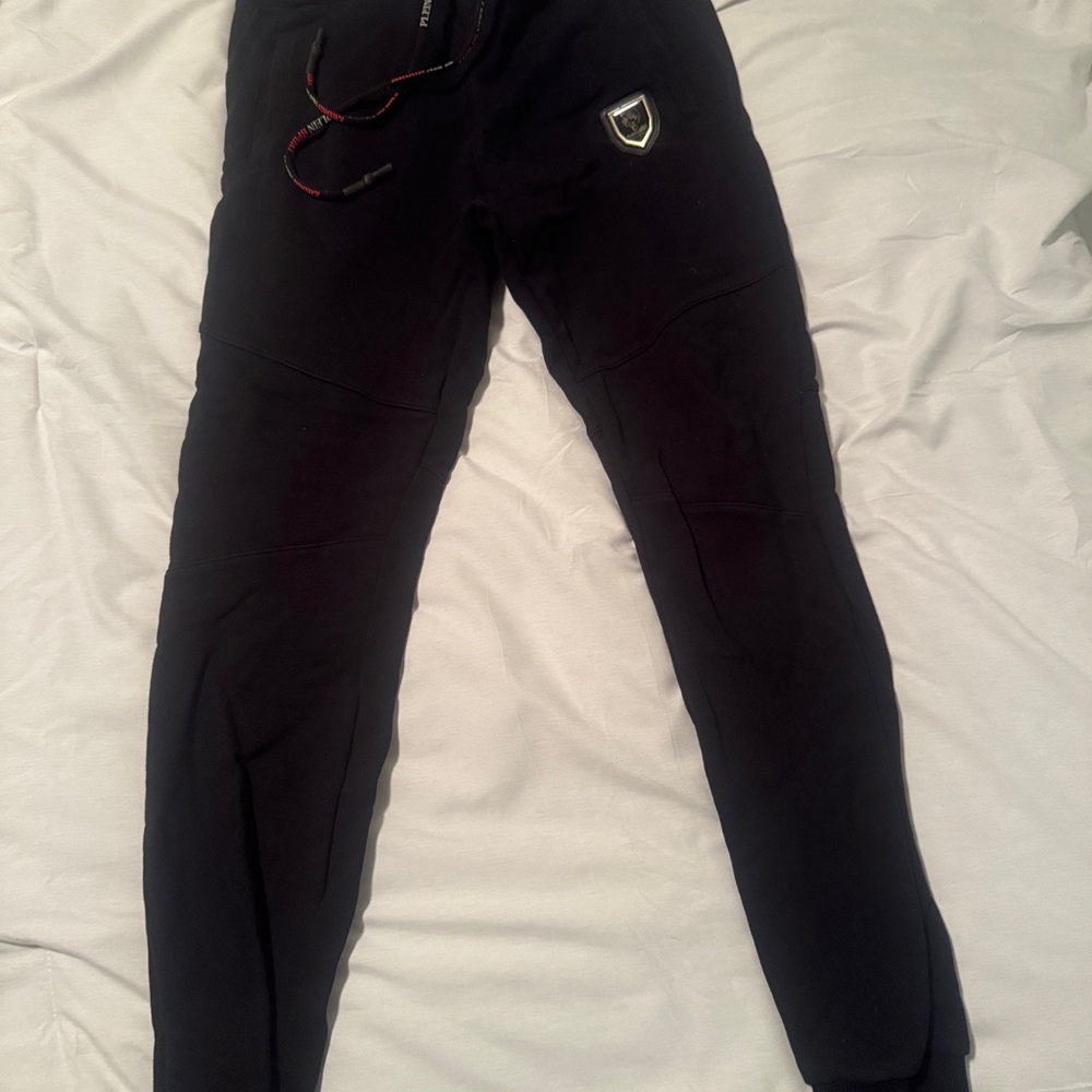 Phillip Plein Sport Black Jogger Pants with Logo